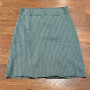 Free People Charcoal Ribbed Pencil Skirt